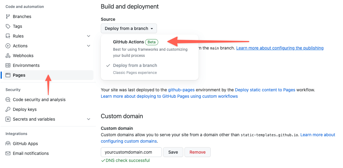 Github Pages Dropdown